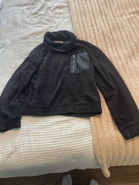 Wallflower Black Sherpa Jacket with Chest Pocket